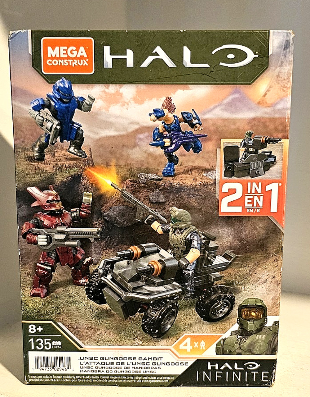 Mega Construx Halo Infinite Gungoose Gambit Set HDP59 Brute Jackal UNSC Marine